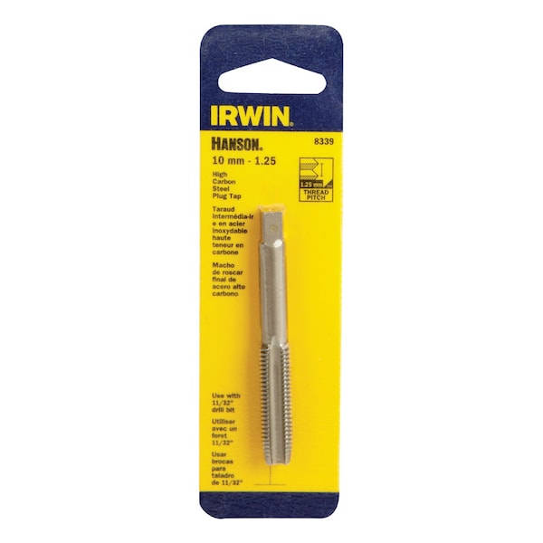 Irwin Irwin Hanson High Carbon Steel Metric Plug Tap 10 - 1.25 mm 1 pc 8339 - main